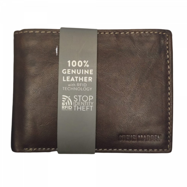 Cartera Steve Madden Cafe Piel Genuina